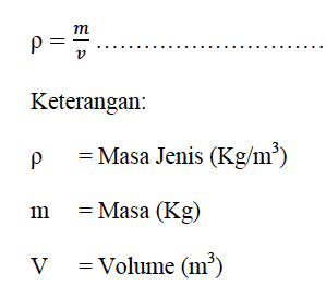 rumus masa jenis
